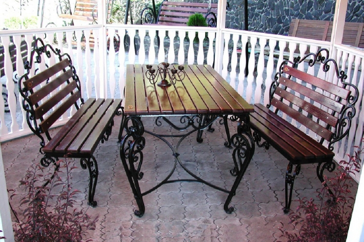 Кованые скамейки уличные стол уличный