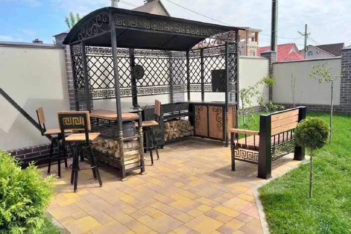 Мангал с лазерной резкой