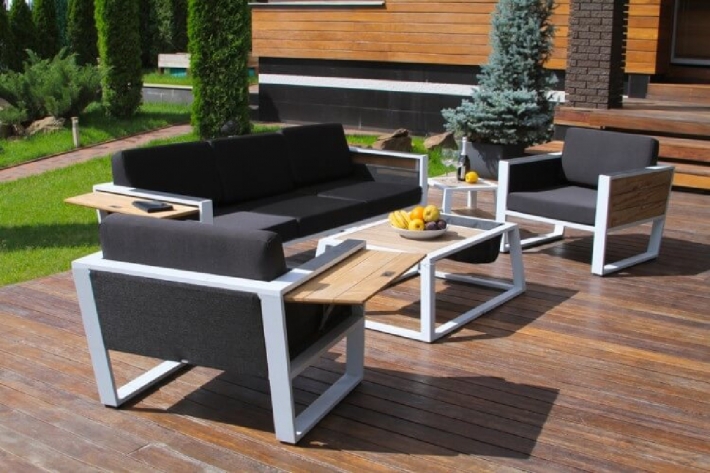 Кованая уличная мебель лофт для дачи